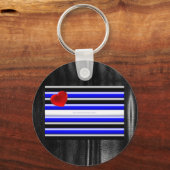 De zwarte royal van SlipperyJoe's Gay Leather Prid Sleutelhanger (Voorkant)