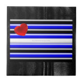 De zwarte royal van SlipperyJoe's Gay Leather Prid Tegeltje (Voorkant)