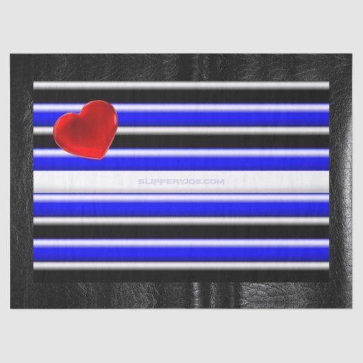 De zwarte royal van SlipperyJoe's Gay Leather Prid Tissuepapier (Voorkant)