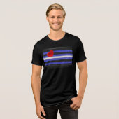 De zwarte royal van SlipperyJoe's Gay Leather Prid Tri-Blend Shirt (Voorkant volledig)