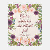 De zwarte roze bijbel verst God binnen haar Fleece Deken (Voorkant)