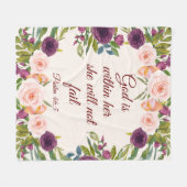 De zwarte roze bijbel verst God binnen haar Fleece Deken (Voorkant (Horizontaal))