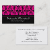 De Zwarte Roze Visitekaartjes Cosmetologist van (Voorkant / Achterkant)