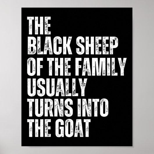 De zwarte schaap van de familie verandert gewoonli poster (Voorkant)