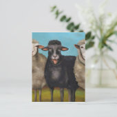 De zwarte schapen briefkaart (Staand voorkant)