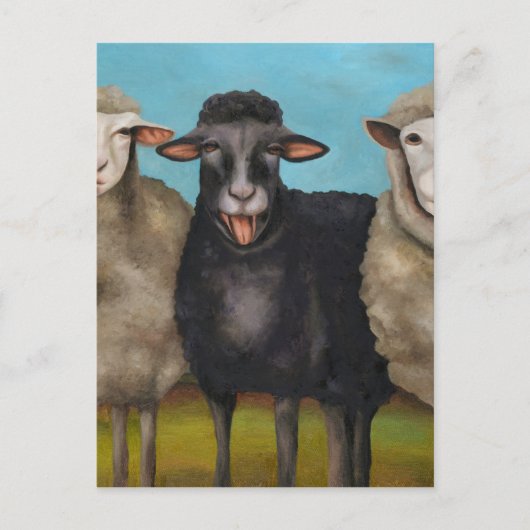 De zwarte schapen briefkaart (Voorkant)