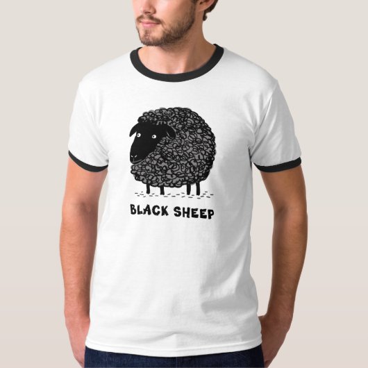 De zwarte schapen | Koelwol — Cartoon T-shirt (Voorkant)