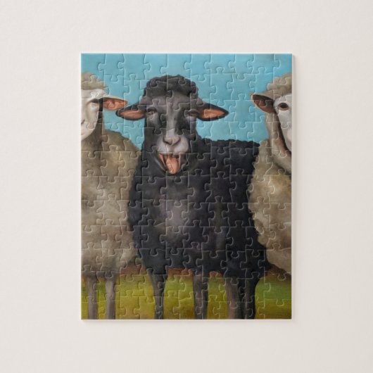 De zwarte schapen legpuzzel (Verticaal)