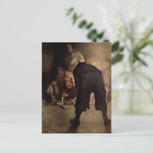 De Zwarte Spot - N. C. Wyeth Briefkaart (Staand voorkant)