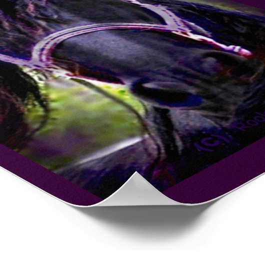 De zwarte standaard afdrukken poster (Hoek)