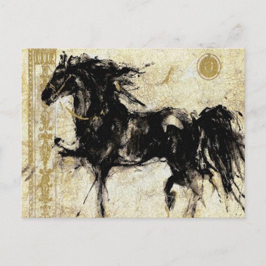De zwarte steen ~ Briefkaart (Voorkant)