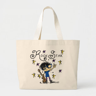 De zwarte Ster van de Rots van de Jongen van het Grote Tote Bag