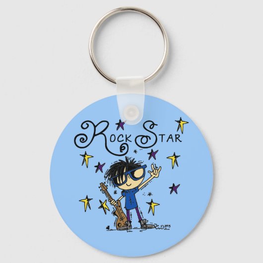 De zwarte Ster van de Rots van de Jongen van het Sleutelhanger (Voorkant)