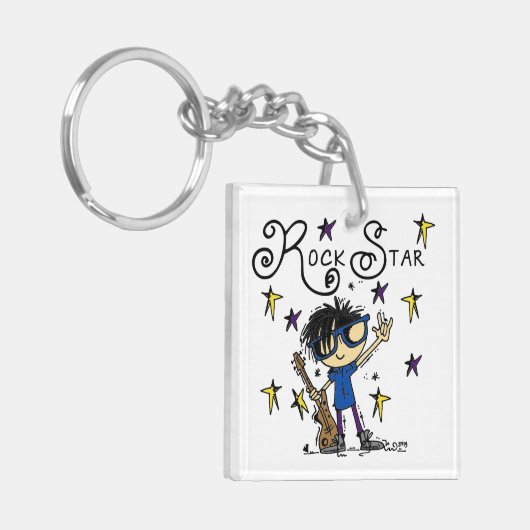 De zwarte Ster van de Rots van de Jongen van het Sleutelhanger (Voorkant Links)