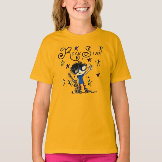 De zwarte Ster van de Rots van de Jongen van het T-shirt (Voorkant)