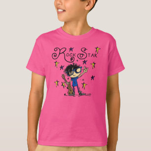 De zwarte Ster van de Rots van de Jongen van het T-shirt