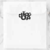 De Zwarte Ster van Dopao Ronde Sticker (Tas)