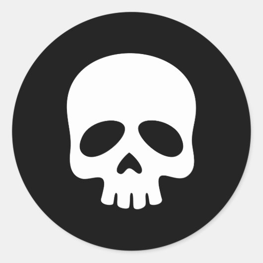 De zwarte Sticker van de schedel (Voorkant)