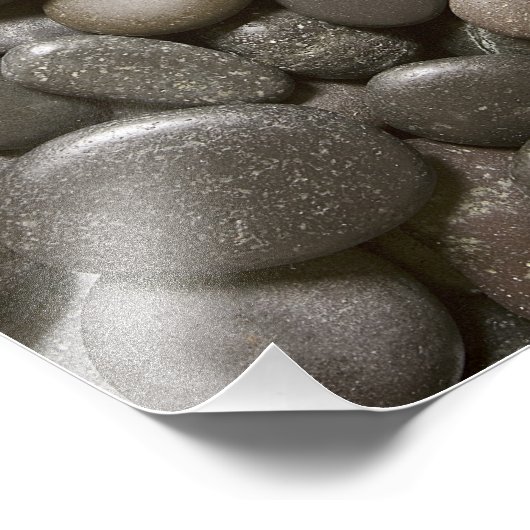 De Zwarte Stone-achtergrond van Rock - Gepersonali Foto Afdruk (Hoek)