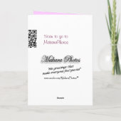 De zwarte Sympathie Swallowtail kaart-past aan Kaart (Achterkant)