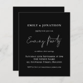 De zwarte Uitnodiging van de Partij van de Weddens (Voorkant / Achterkant)