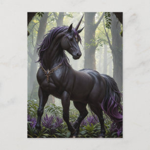 De Zwarte Unicorn Briefkaart