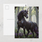 De Zwarte Unicorn Briefkaart (Voorkant / Achterkant)