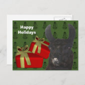 De zwarte Vakantie van Kerstmis van het Boerderij Feestdagenkaart (Voorkant / Achterkant)