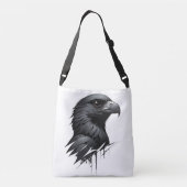 De zwarte valk crossbody tas (Achterkant)