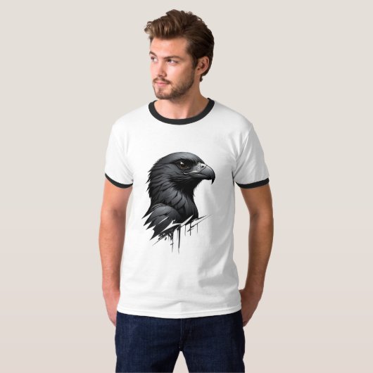 De zwarte valk t-shirt (Voorkant volledig)