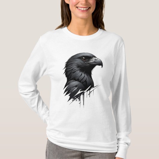 De zwarte valk t-shirt (Voorkant)