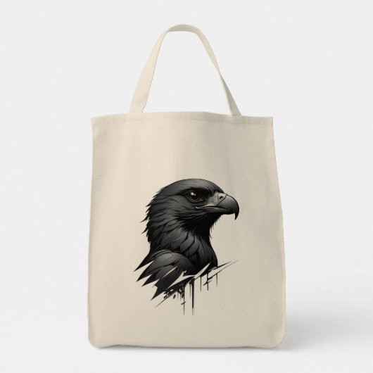 De zwarte valk tote bag (Achterkant)