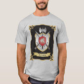 De Zwarte van CREST van de Slag van de griffioen T-shirt (Voorkant)