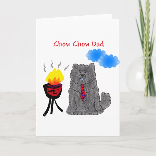 De Zwarte van de chow-chow - de Kaart van de Papa (Voorkant)