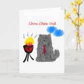 De Zwarte van de chow-chow - de Kaart van de Papa (Gele Bloem)