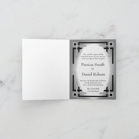 De Zwarte van het art deco & de Uitnodiging van de (Binnen)