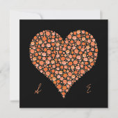 De Zwarte van het verloving met het Oranje Hart Kaart (Voorkant)