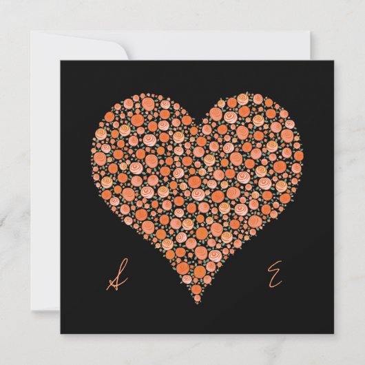 De Zwarte van het verloving met het Oranje Hart Kaart (Voorkant)