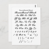 De Zwarte van Roundhand - het Blad van de Briefkaart (Voorkant / Achterkant)