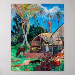 De zwarte varkens, Gauguin Poster