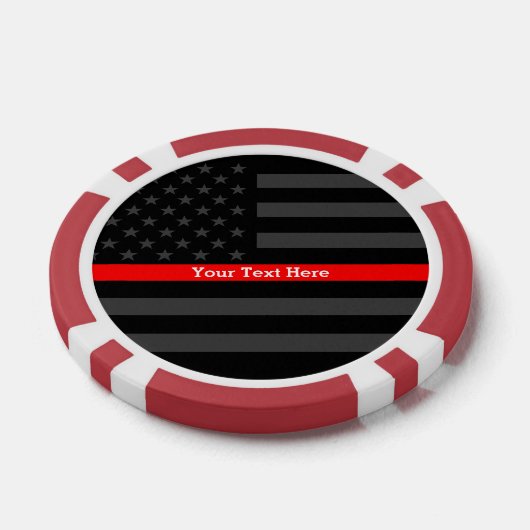 De zwarte vlag van de Thin Red Line op maat Pokerchips (Enkel)