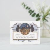 De zwarte Volle maan van de Hooiberg van de Briefkaart (Staand voorkant)