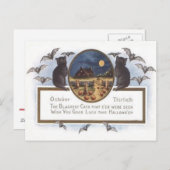 De zwarte Volle maan van de Hooiberg van de Briefkaart (Voorkant / Achterkant)