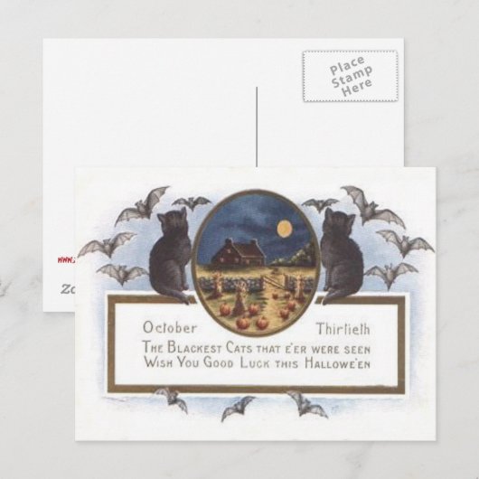 De zwarte Volle maan van de Hooiberg van de Briefkaart (Voorkant / Achterkant)