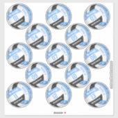 de zwarte volleybalspeler met klein blauw 13 sticker (Vel)