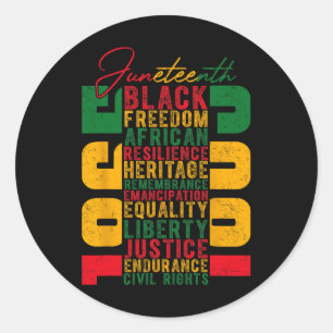 De Zwarte Vrijheid 1865 Onafhankelijkheidsdag Ronde Sticker