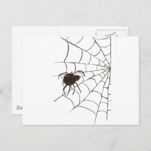 De zwarte weduwe briefkaart (Voorkant / Achterkant)