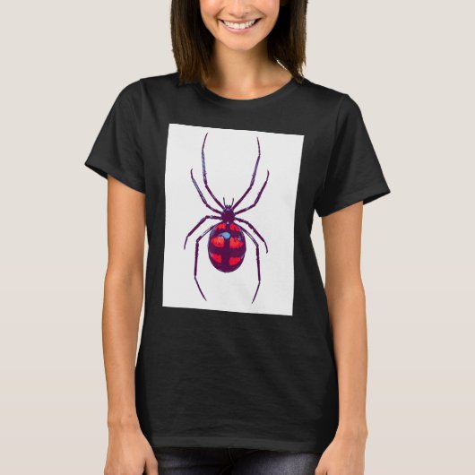 De zwarte weduwe t-shirt (Voorkant)
