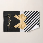 De zwarte Witte Boog van Goldem van Strepen Bad Handdoek (Handdoek)