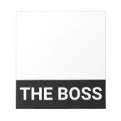 De zwarte witte bruinheid van de Boss Notitieblok (Voorkant)